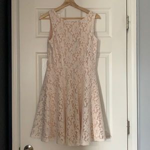 Lace Cream and Blush Dress